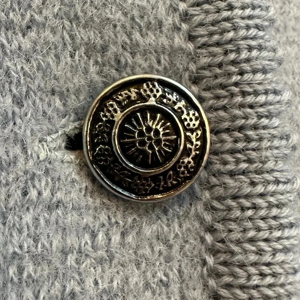 Vintage Eagle’s Eye Smokey Blue 100% Wool Button Down Sweater Cardigan Size M Size M - Image 3