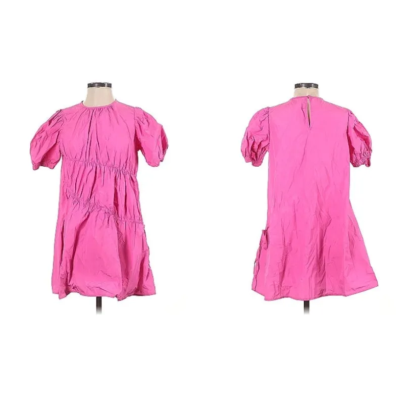 FUTURE COLLECTIVE Women's Babydoll Dress SMALL Gabriella Karefa Johnson Pink - Image 2
