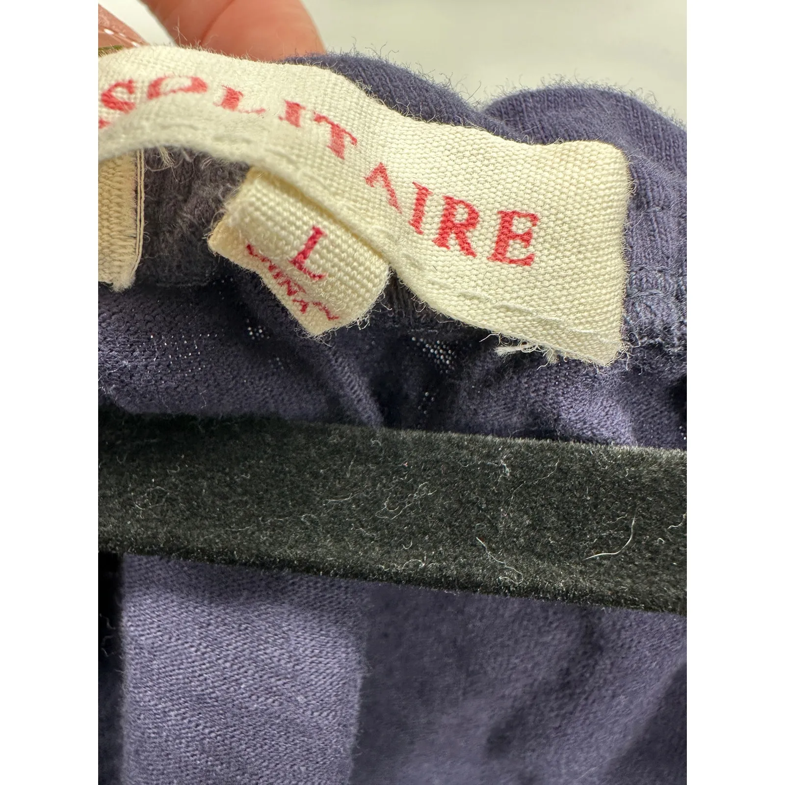 Solitaire Womens Blue Floral Top Size L Embroidered Boxy Boho Tassels - Image 7