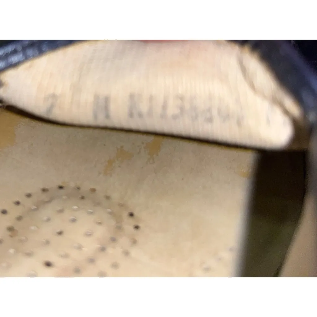 Vintage SAS Tripad Womens 7 Navy Blue Leather Slip - Image 9