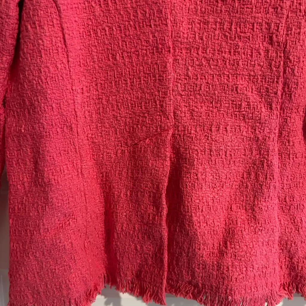 Frances Valentine Elle Fringe Blazer Pink Size XS - Image 12