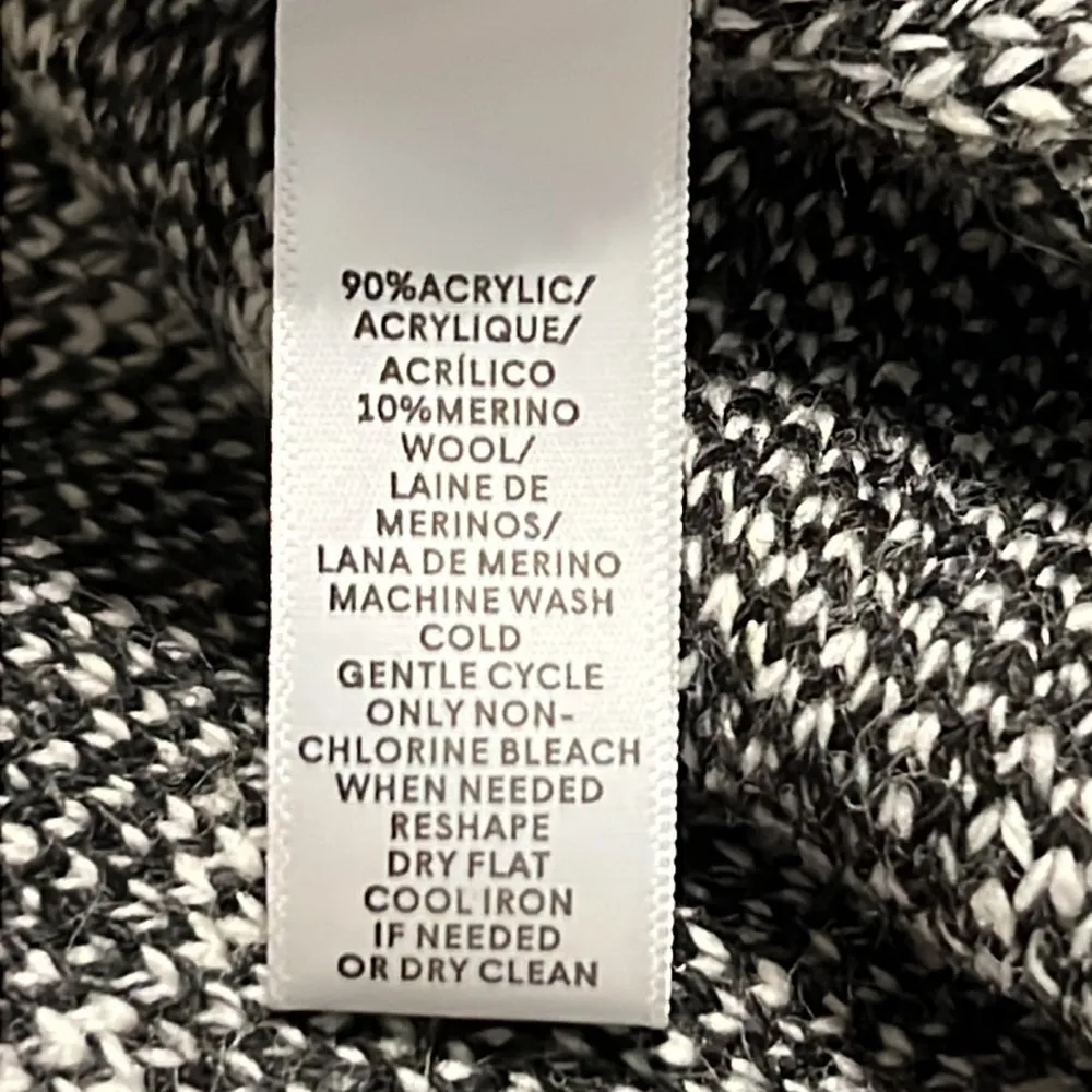 LOFT sz small shrug poncho sweater open front aztec pattern wool blend see pics - Image 8