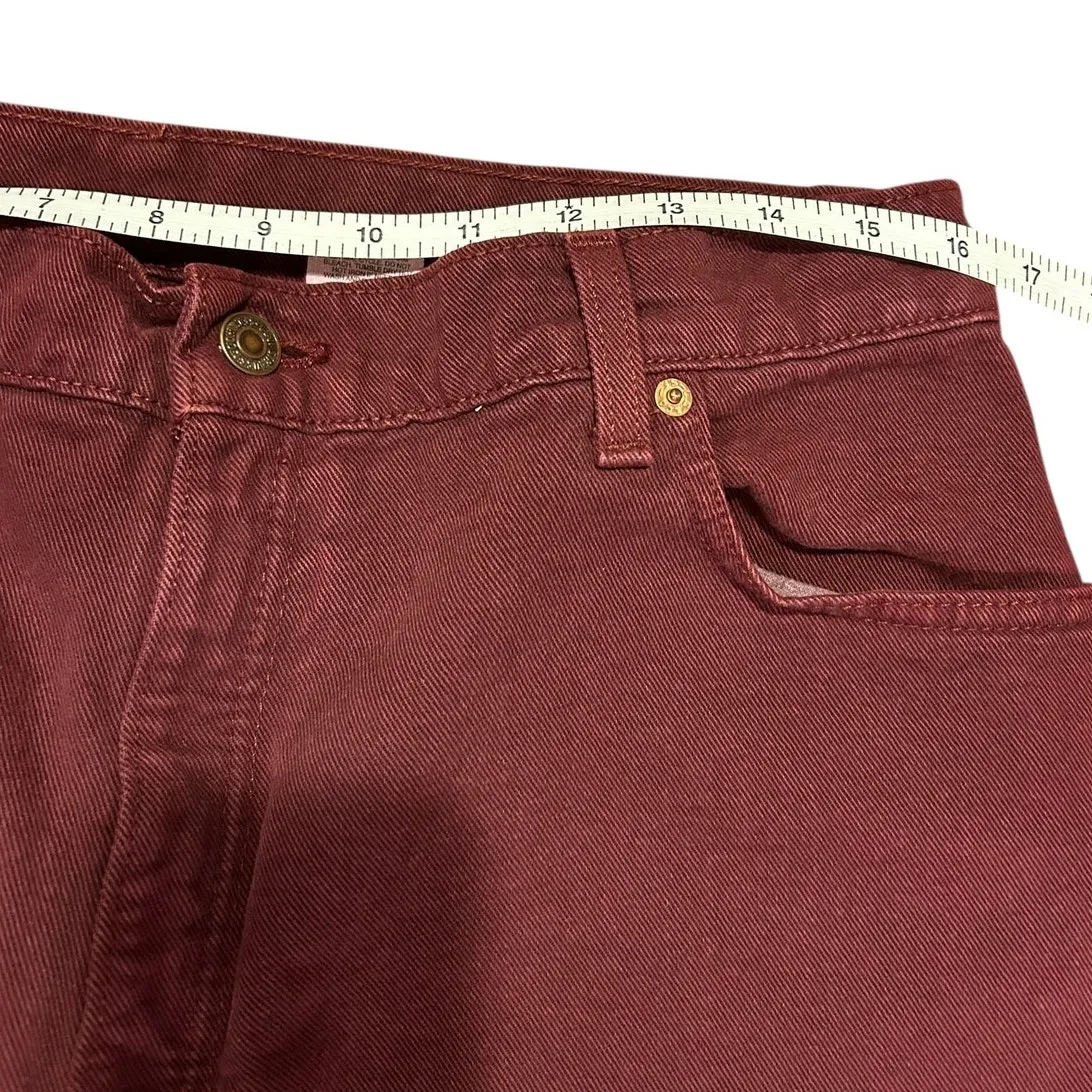 LEVIS Women's Vintage 550 Denim Jeans Size 16, 32 x 30 90s Burgundy Red Relaxed - Image 6