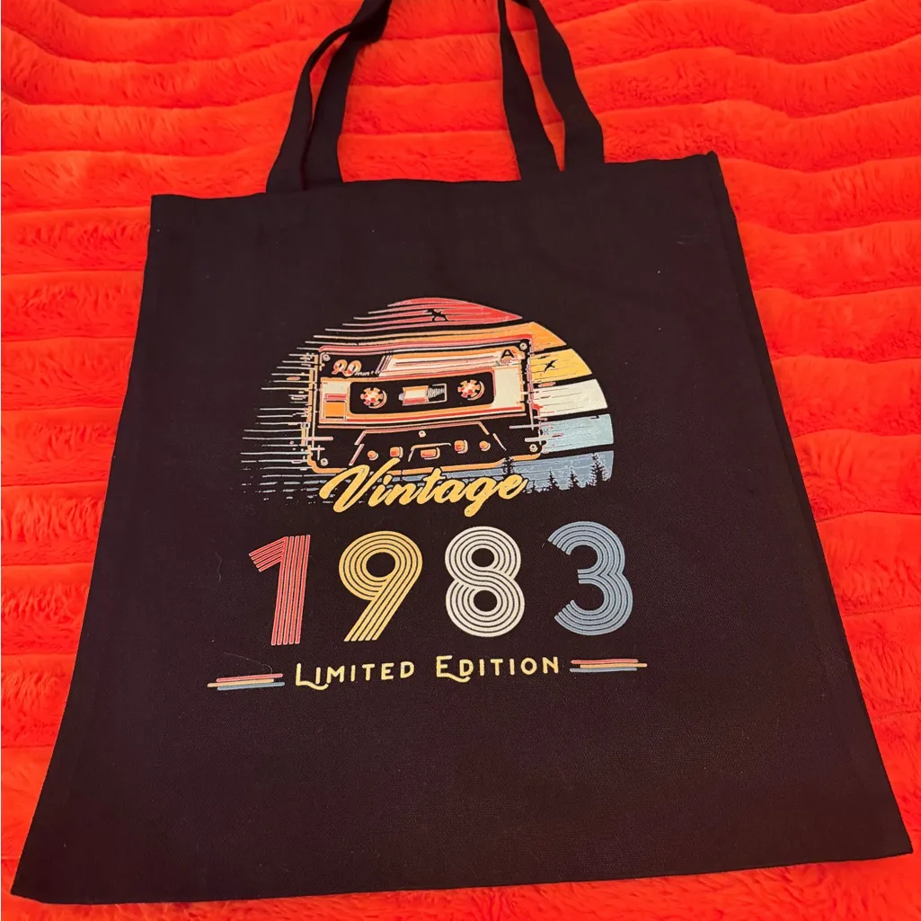 Vintage 1983 Limited Edition Black Tote Bag. - Image 4