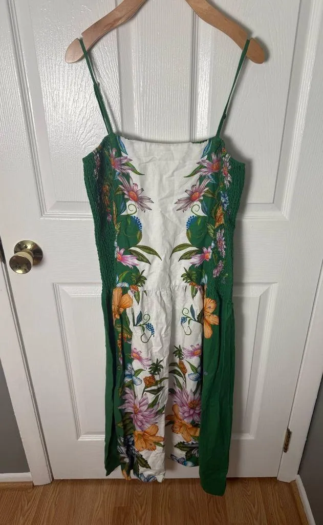 Farm Rio Off-White Sweet Bloom Dreamscape Midi Dress L - Image 3