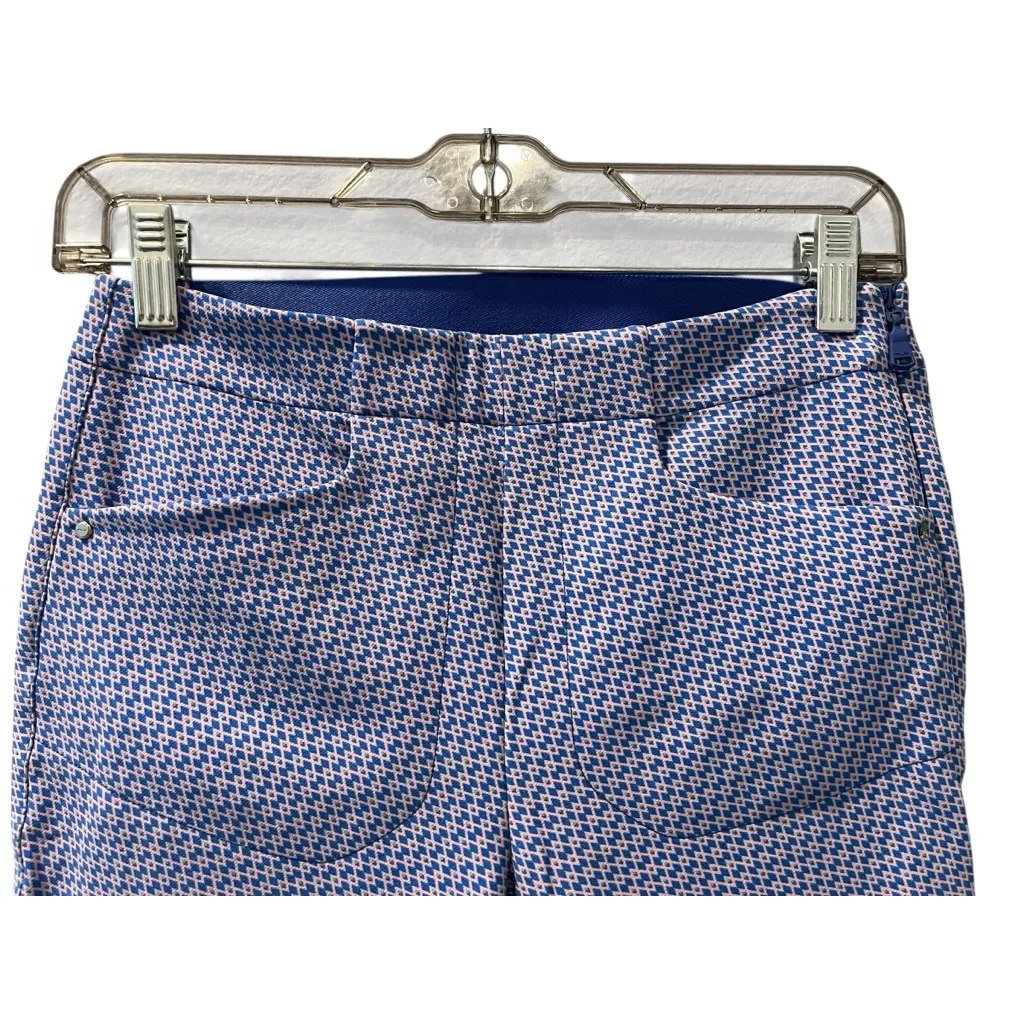 RLX Ralph Lauren Golf Women's Eagle Stretch Geo Print Pants Size 2 Stretch Blue - Image 2