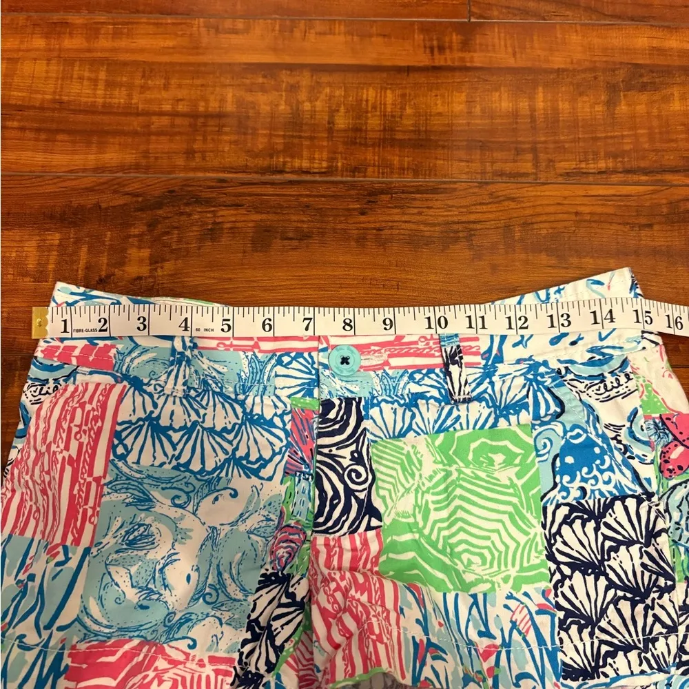 Lilly Pulitzer Walsh short summer remix patch cotton 3 inch inseam shorts size 0 - Image 14