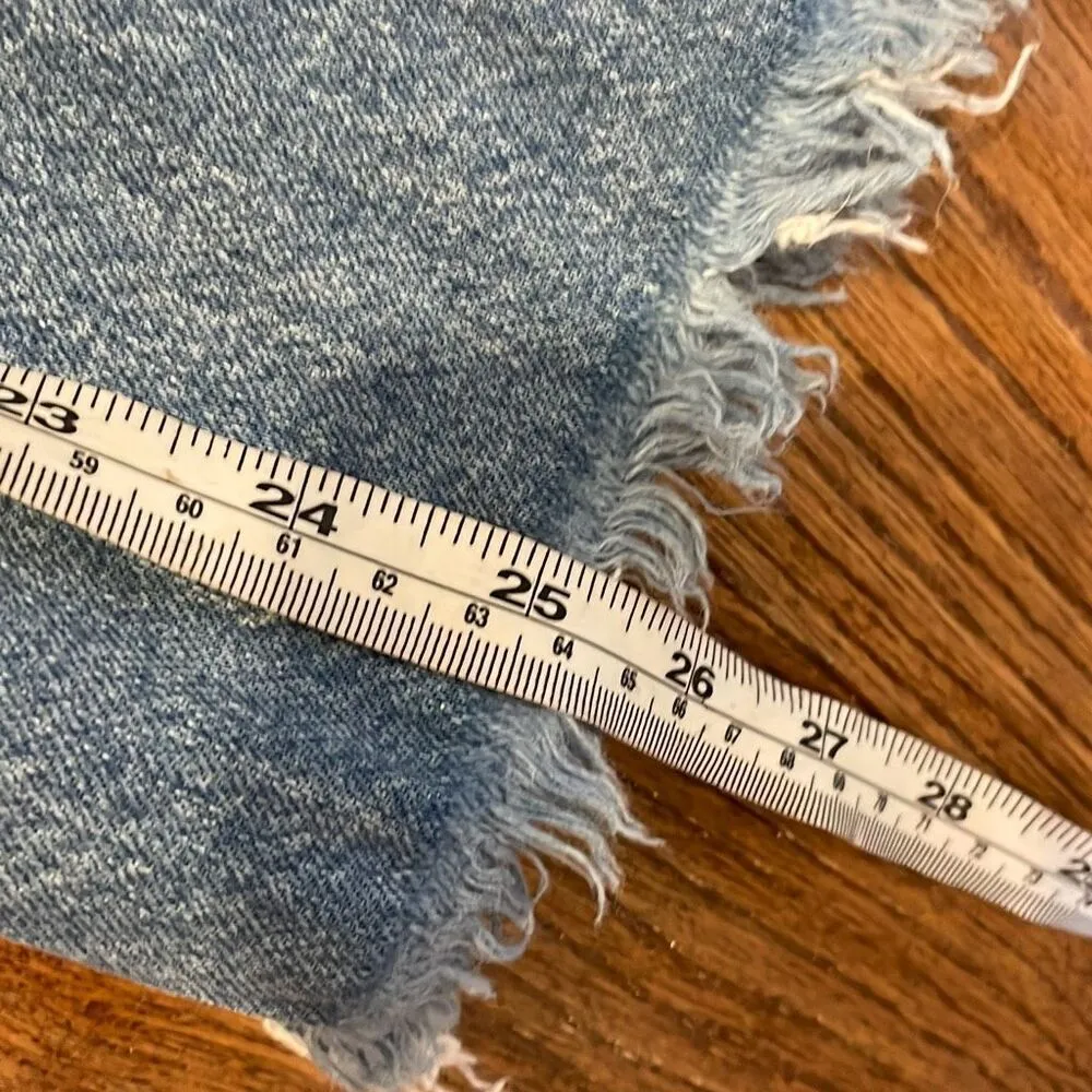 Loft the curvy straight crop distressed knee jeans 32 - Image 4