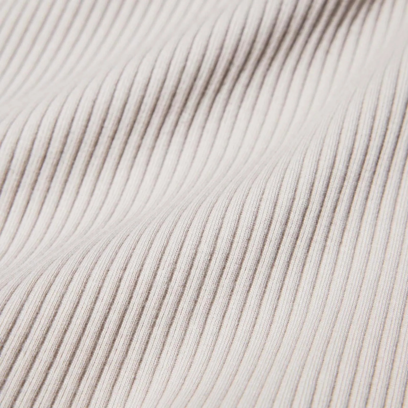 Uniqlo Ribbed High Neck T-Shirt Long Sleeve Light Gray NWT XS - Image 5