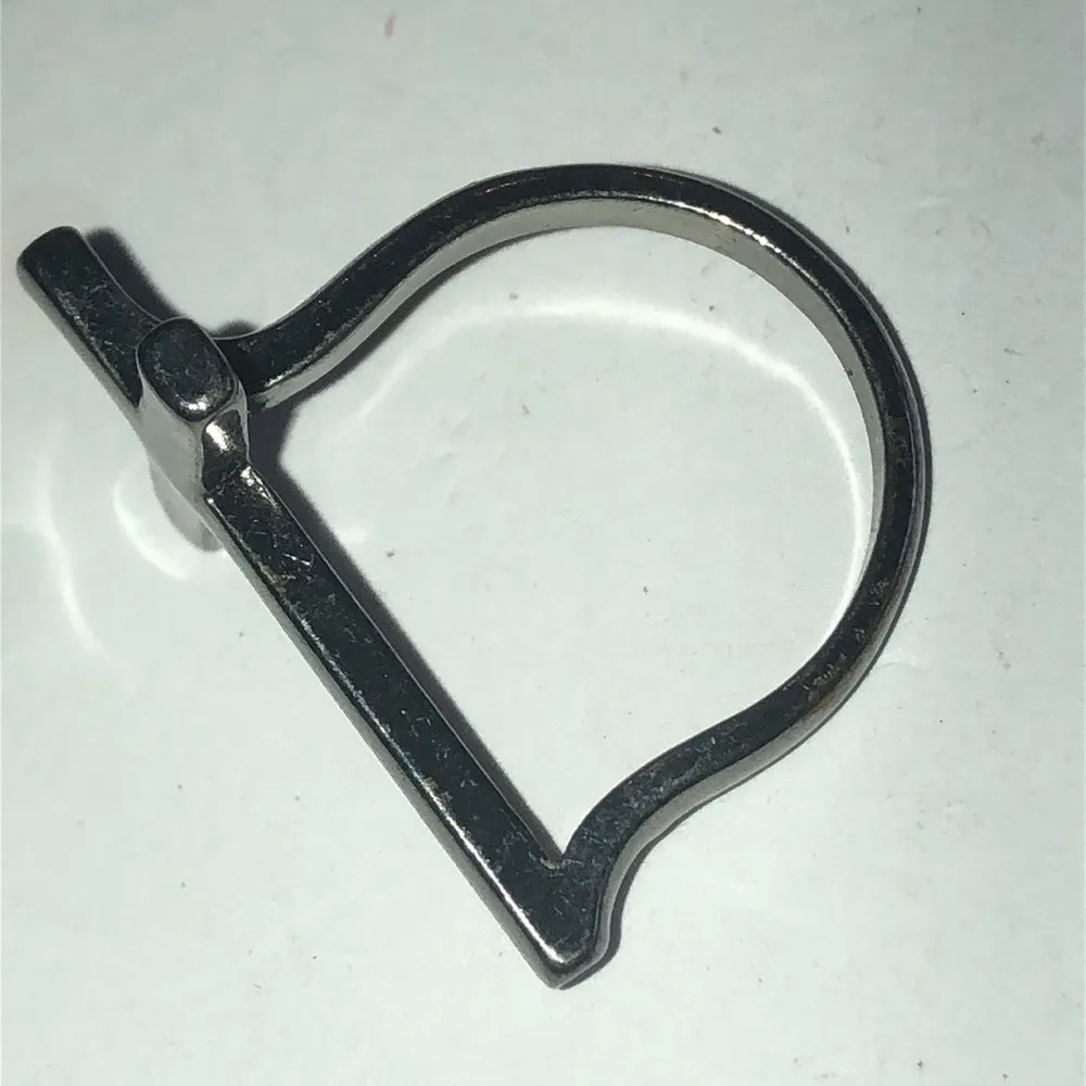 Size 8 Gunmetal Gray Dark Metallic Gray Boho Cross Ring - Image 8