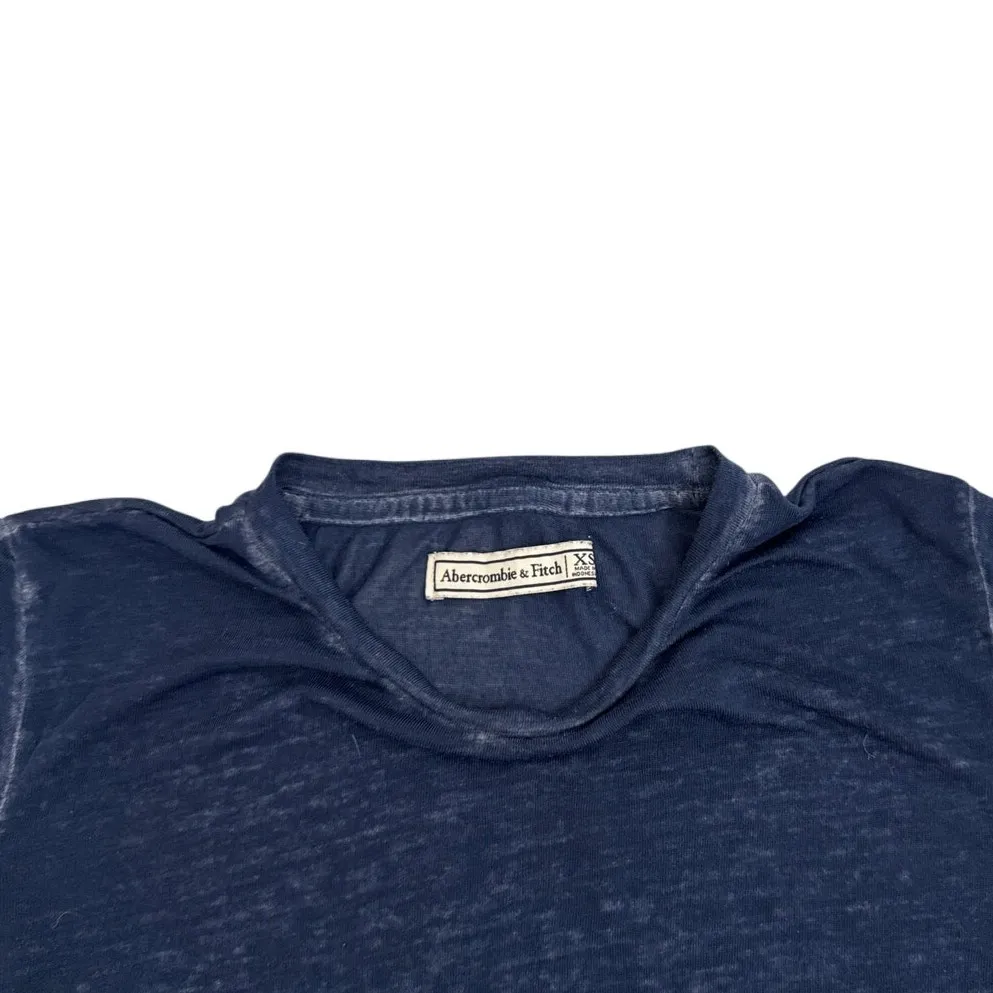 Abercrombie & Fitch Navy Blue Cotton Baby Tee Normcore Crop Size Women's XS - Image 2