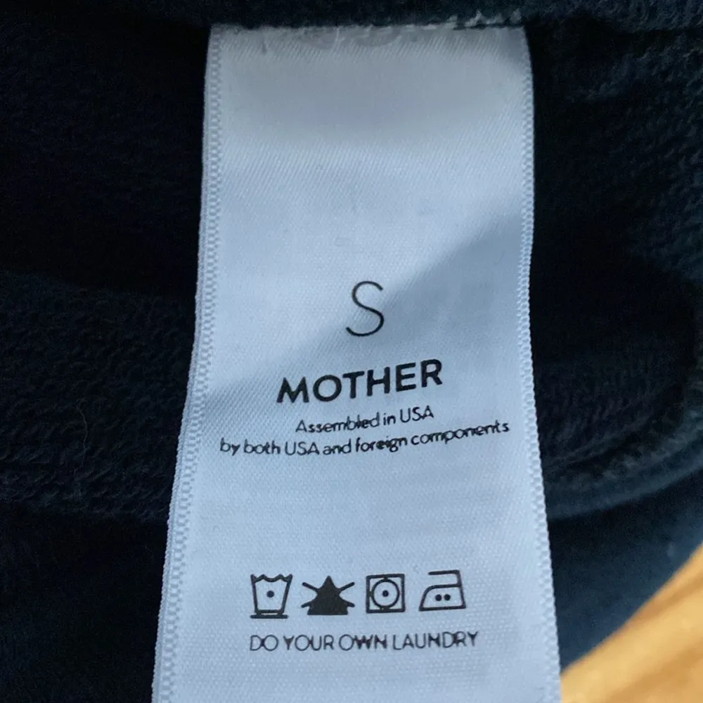 Mother the tie up easy black sweatshirt S NWOT 100 percent cotton - Image 4