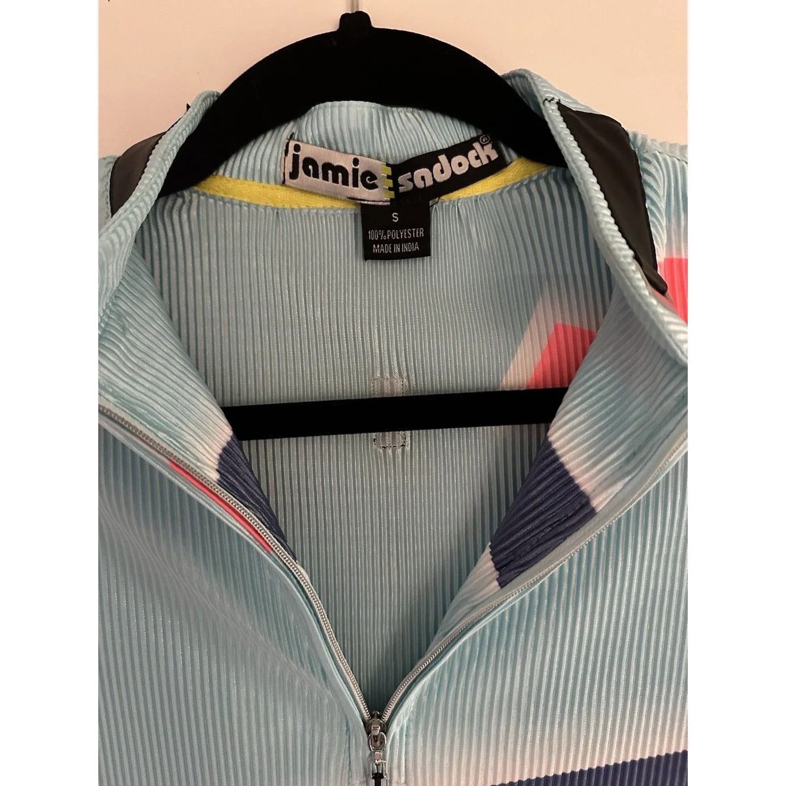 Jamie Sadock Golf Tennis PickleBall Polo Shirt Womens Sz S Blue W/abstract Lines - Image 3