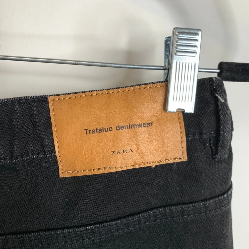 NWT Zara Trafaluc Denimwear Mom Fit Jeans Sz 6 Black - Image 5