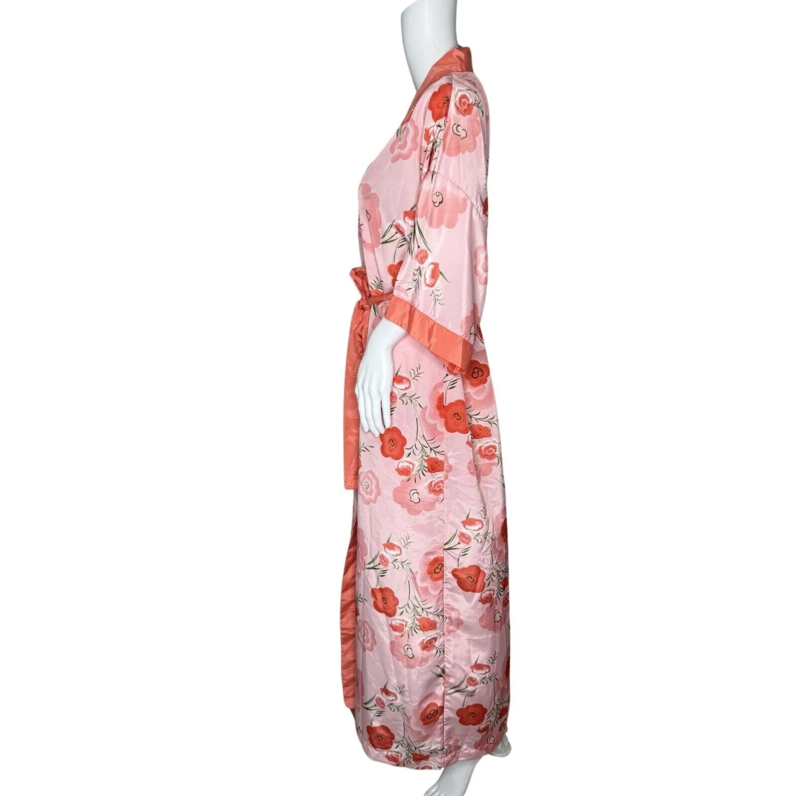 Contessa Di Roma Nightgown Womens Small Pink Floral Flower Bohemian Grandma‎ - Image 4