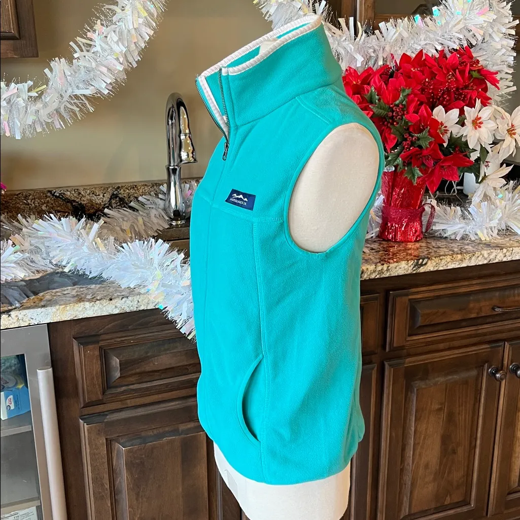 Lauren James Fleece Zip Jacket Vest Aqua Green Teal New Womens Small - Image 12