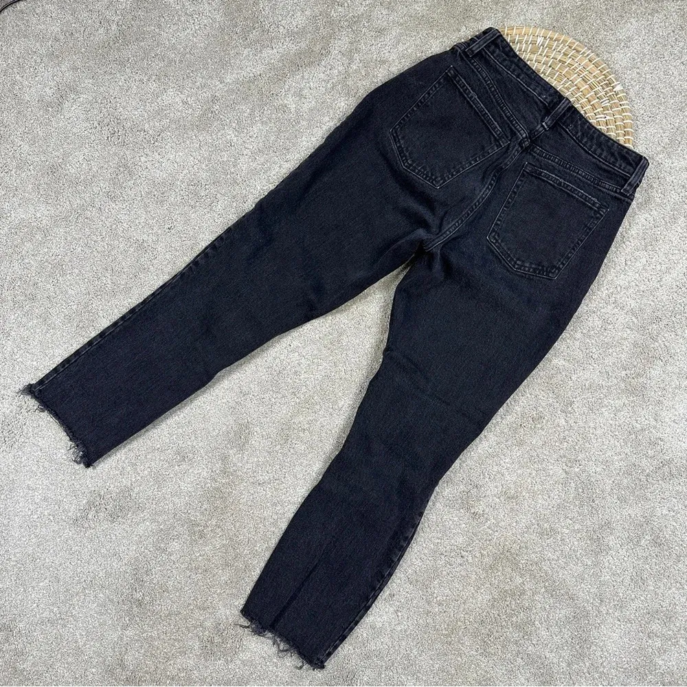Abercrombie & Fitch Curve Love The Mom High Rise Skinny Jean Black Destroy 26 2R - Image 7