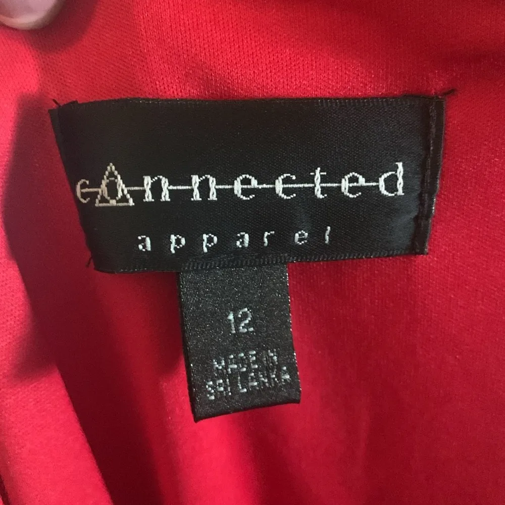 Connected Apparel  Red Sleeveless Shag Dress - Image 8