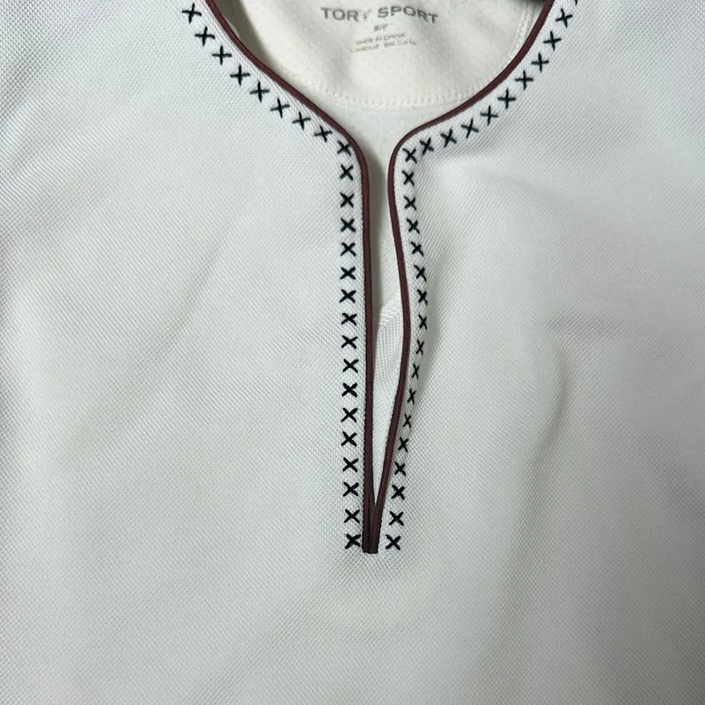 Tory Sport White Sleeveless Tennis Tank Dress with Quarter - Image 7