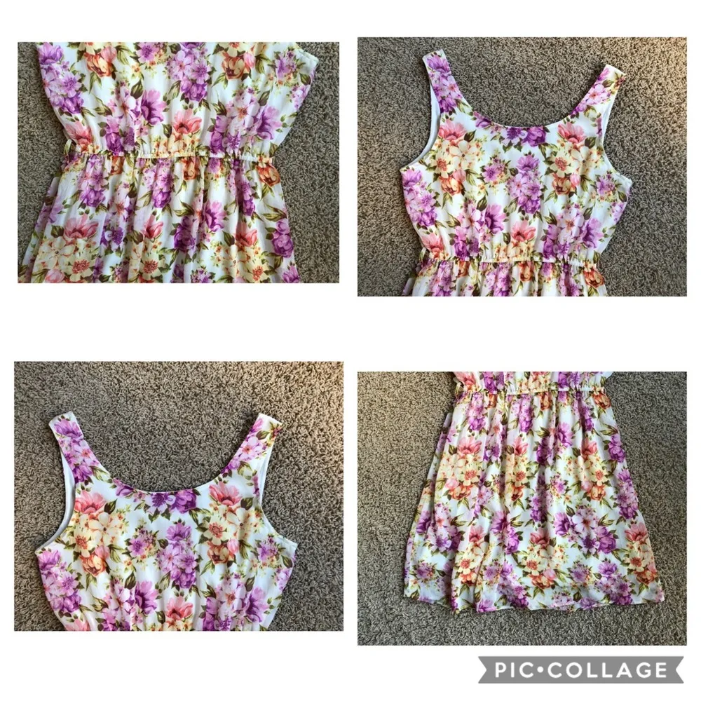 F21 vintage floral semi formal dress Sz M - Image 5