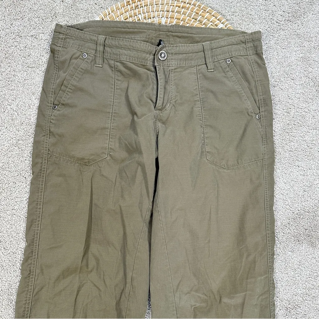 Kuhl Women’s Kendra Straight Leg Ripstop Pants Outdoor Hiking Camping Green 10 - Image 3