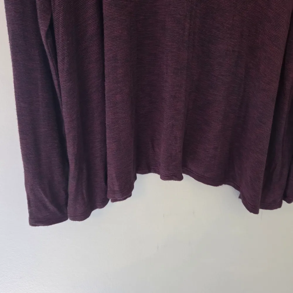 American Eagle Red And Black Striped Soft And Sexy Slub Long Sleeve Top - Image 3