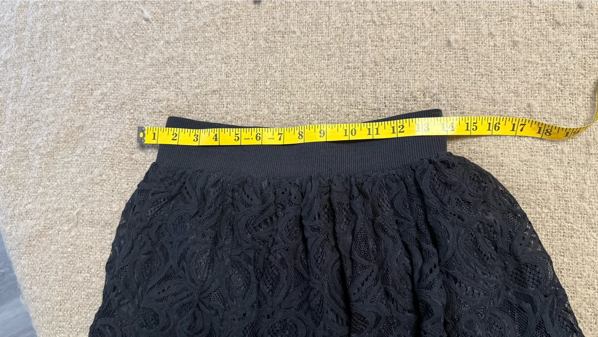 Tennis (tns) Black Lace Mini Bubble Skirt - Image 7