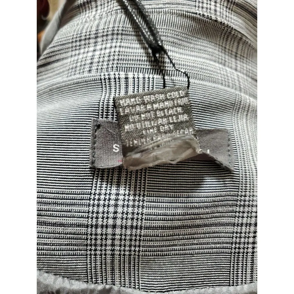 Sans Souci Women Gray Plaid Polyester LongSleeve Single Breasted Fitted Blazer L - Image 10