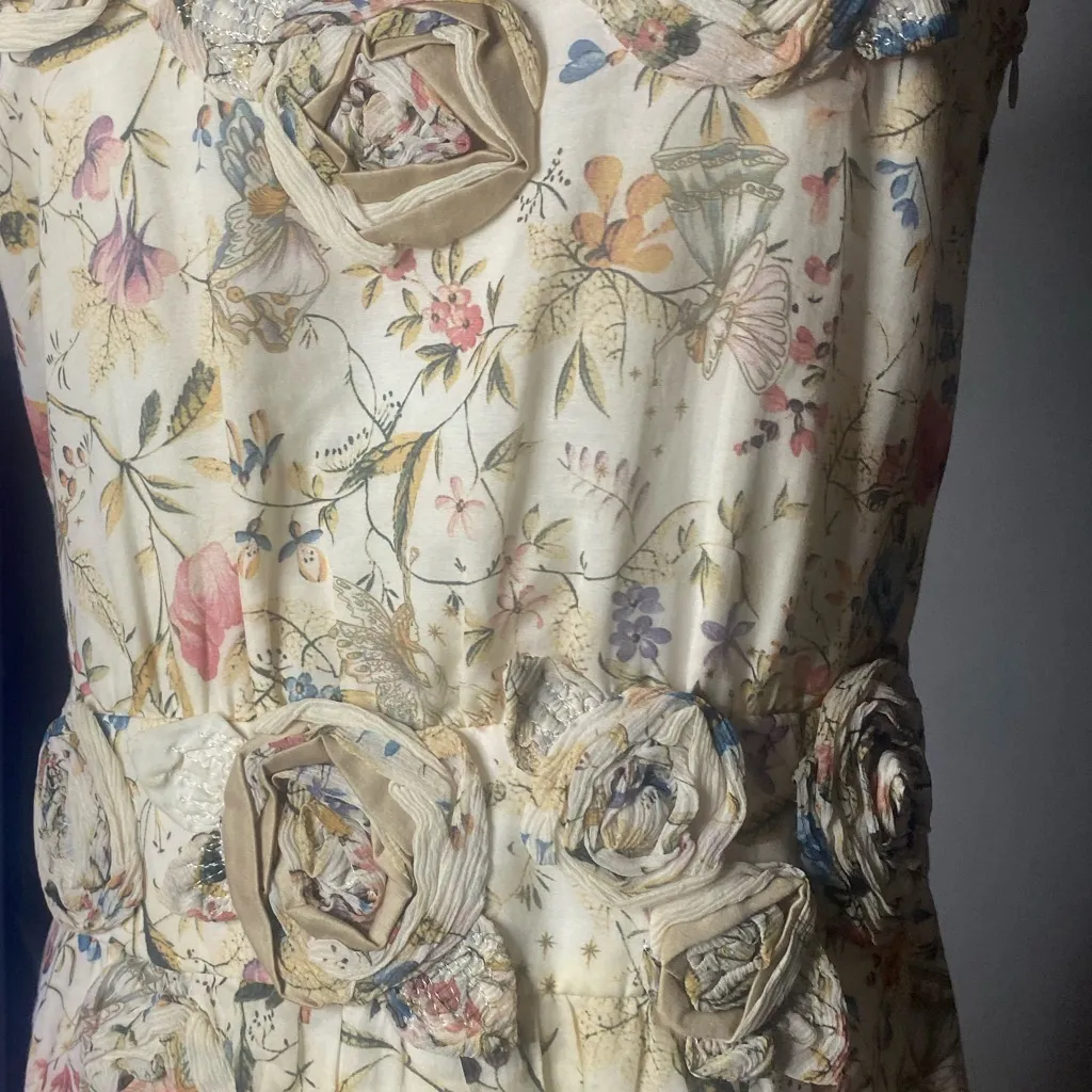 VINTAGE Cris Barros Luxury Brazilian
Designer Floral Wedding Guest
Dress Size S Pink - Image 8