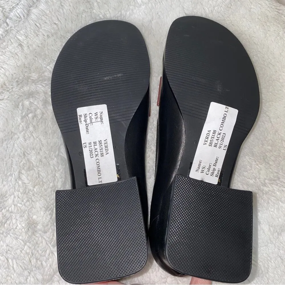 Chocolat Blu Black White Berry Penny Loafer Block Heel Academia Size 7 - Image 6