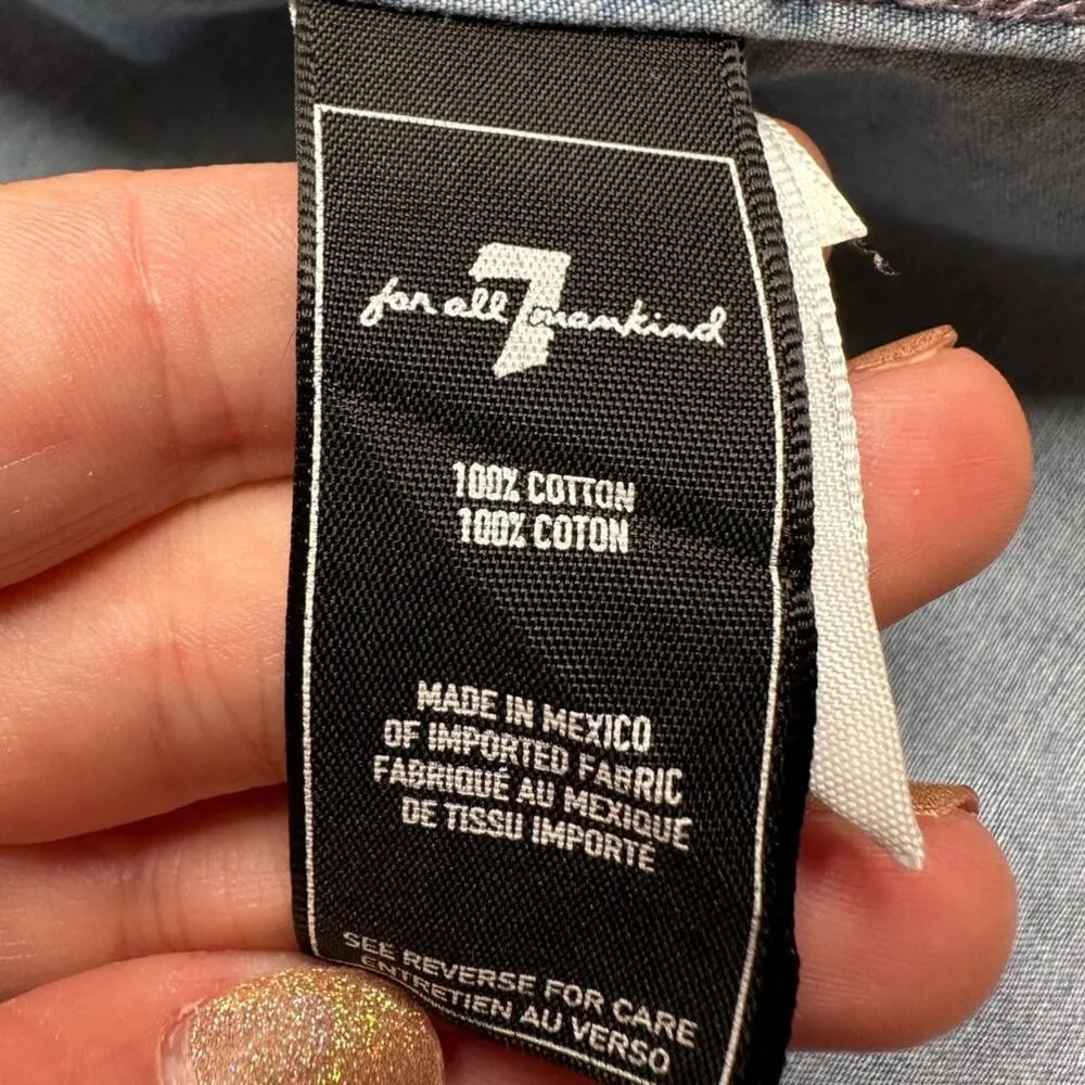 7 For All Mankind: Chambray Button Down Shirt - Image 4