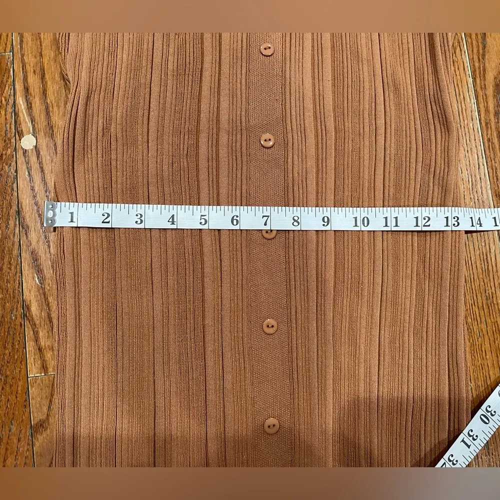 Iris  Tan Ribbed Knitwear - Image 11