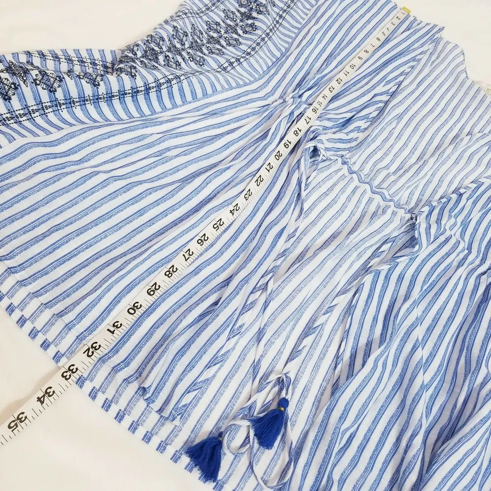 Hawaiian Tropic Striped Kimono  Tassels Swimwear Cover Up - Image 5