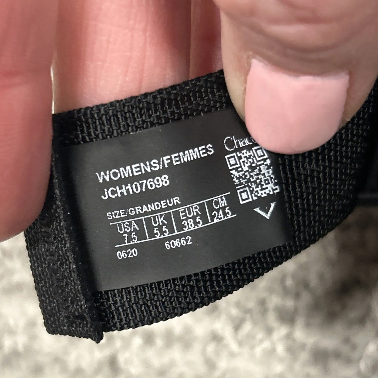 Chaco Ramble Womens Size 7.5 Wool Plaid Indoor Outdoor Slipper Shoes Black Gray - Image 6