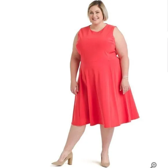 Lauren Ralph Lauren Poppy Fit And Flare Dres sleeveless , 16W‎ - Image 15