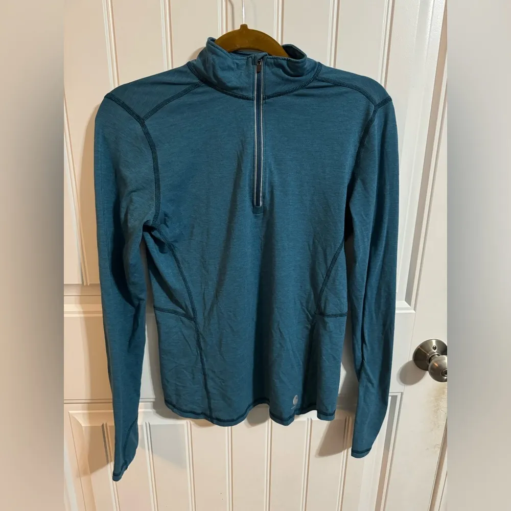 Carhartt Force Teal 1/4 Zip Long Sleeve - Image 2