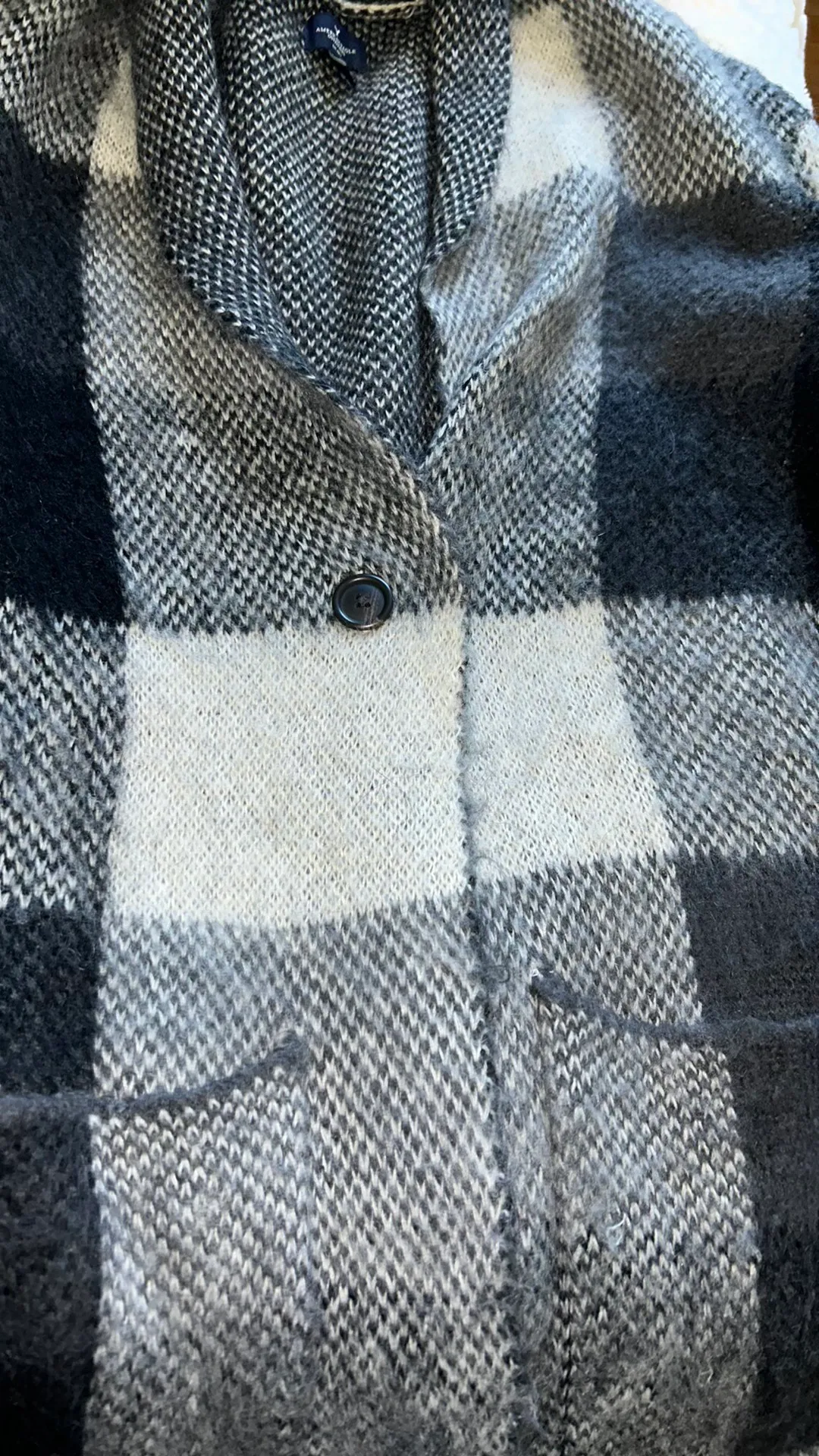 Outfitters Black And White With Plaid Cardigan - Image 3