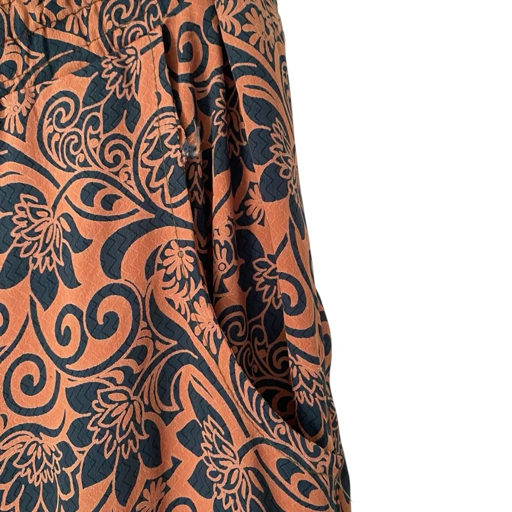 Karma Highway Silky Loose Fit Boho Festival Pants One size Brown Black - Image 4