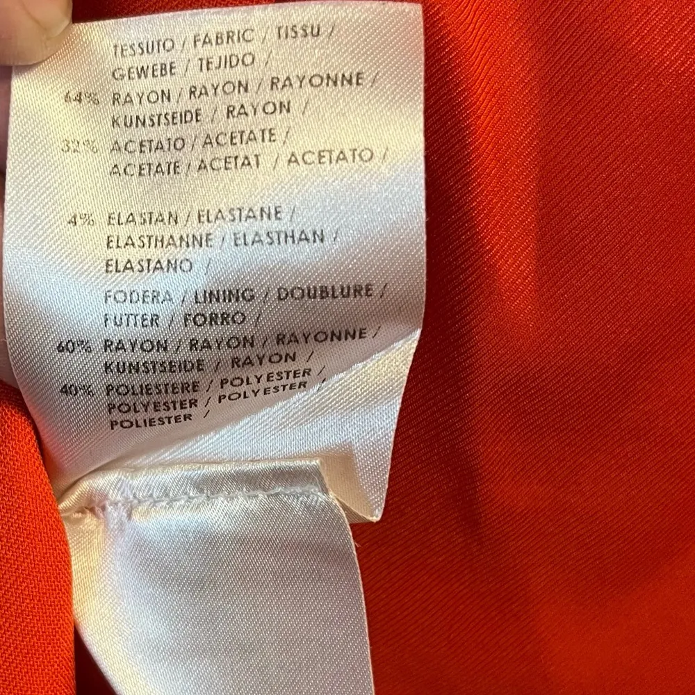 Stella McCartney Dress Contour-Colorblock Sheath Cady Dress Vermillion Sz 46 EUC - Image 12