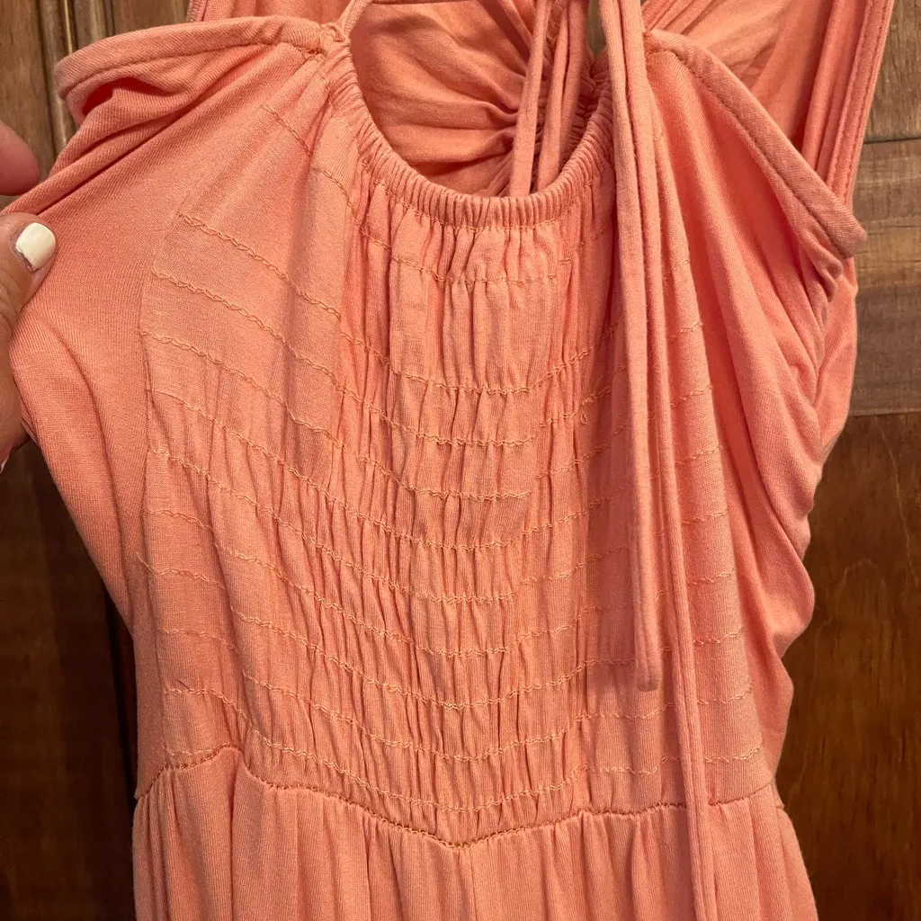 Free People FP Beach Weekend Chill-Out Ruched Harem Cut Out Jumper jumpsuit S - Image 9