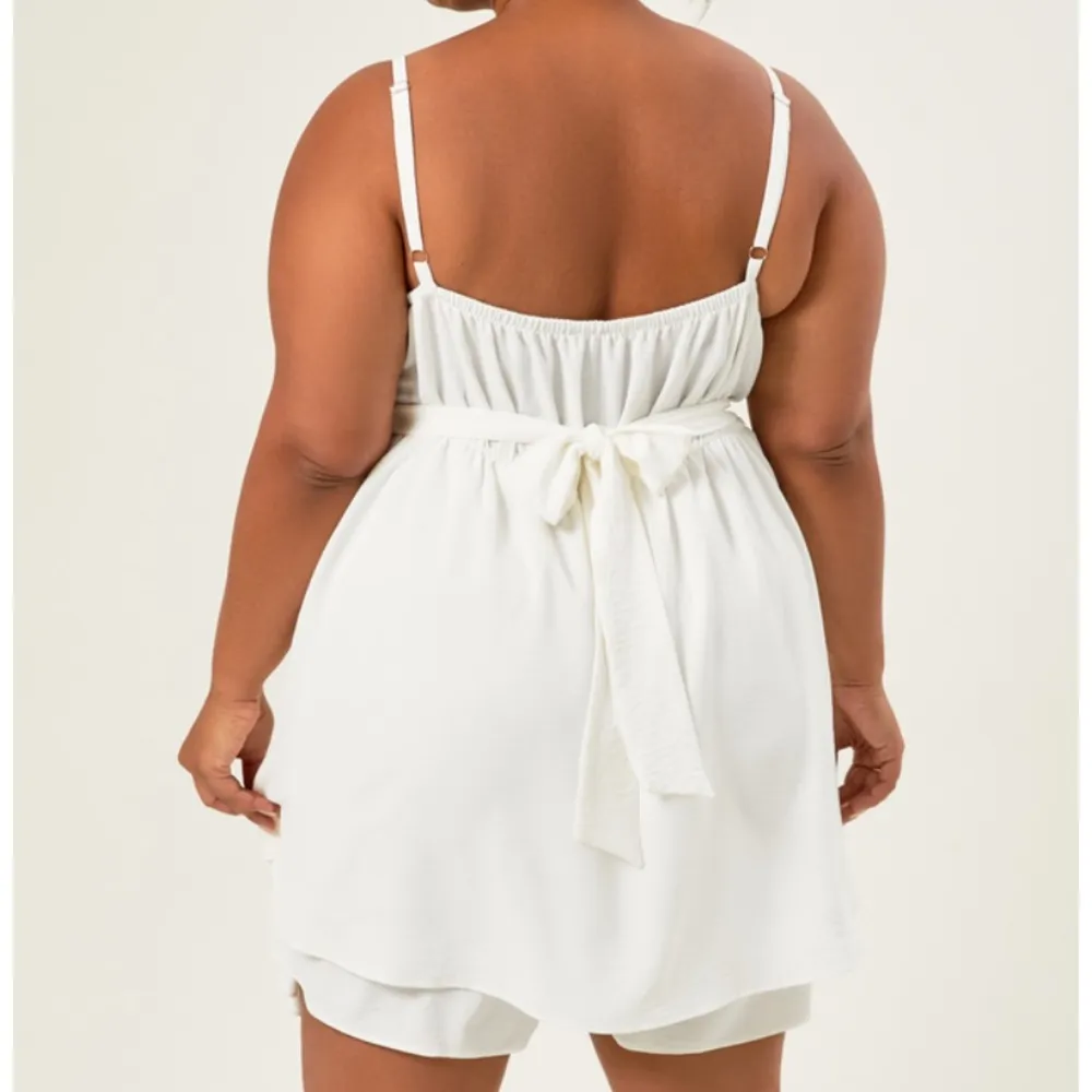 NEW Arula White Sleeveless Romper Plus Size B / 2X NWT - Image 4