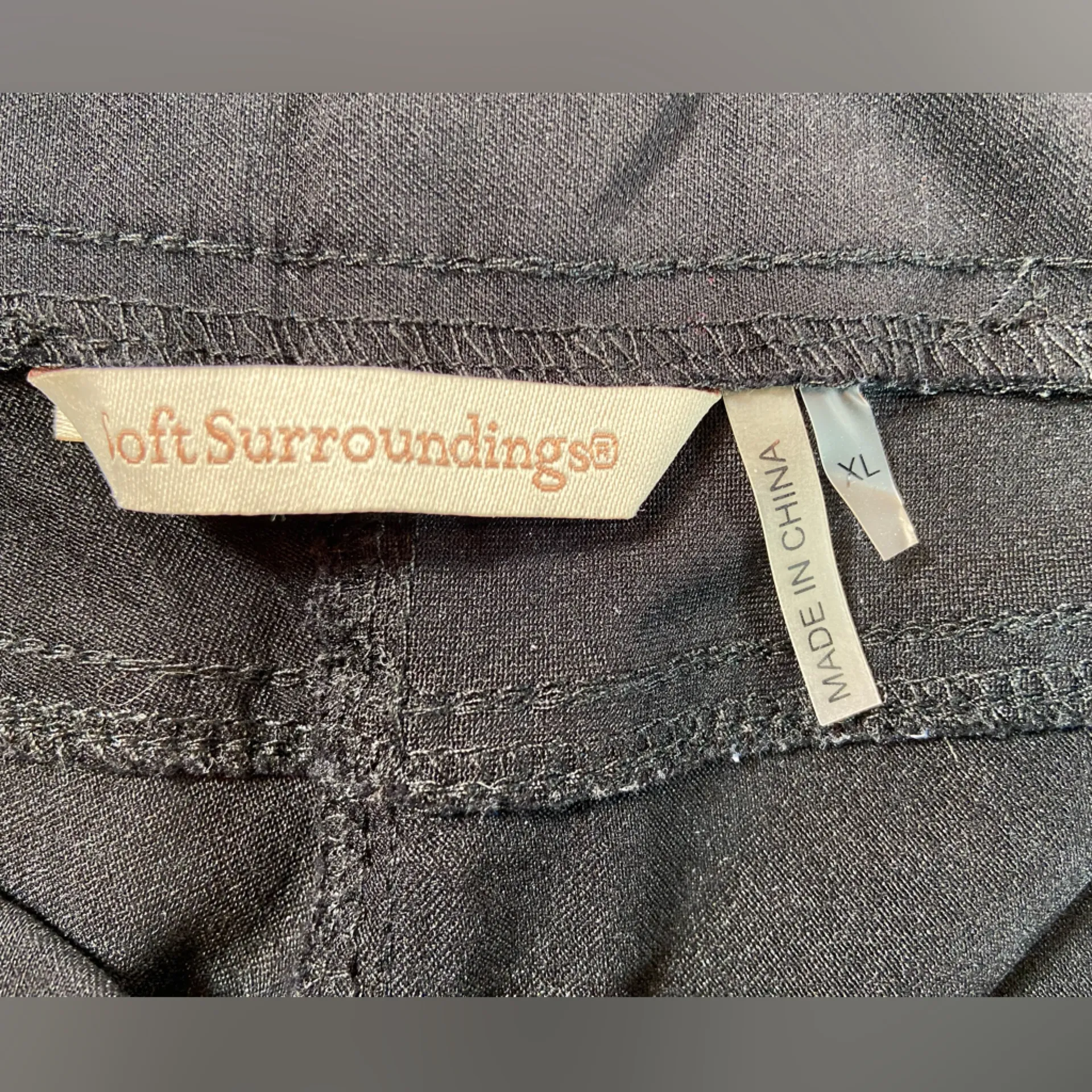 Soft Surroundings Black Cuffed Stretchy‎ Shorts pull On Size XL - Image 3