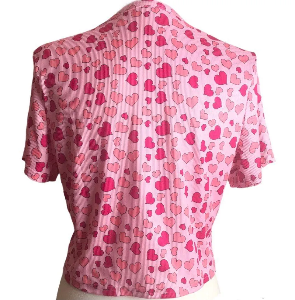 SheIn All Over Heart Crop Top - Image 3