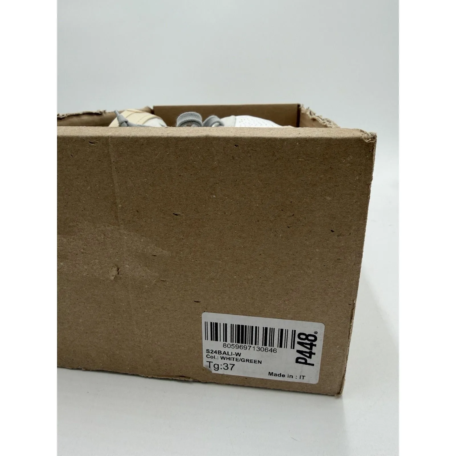 P448 Bali White Green Womens Size 37 Us 6.5-7 Nwb No Lid - Image 8