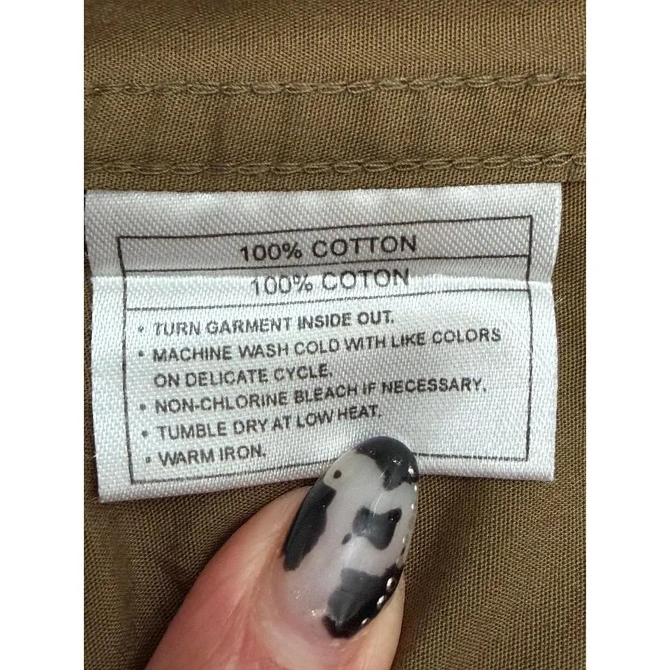 Ariat Women's Fitted Western Snap Shirt Brown Embroidered‎ XXL - Image 5