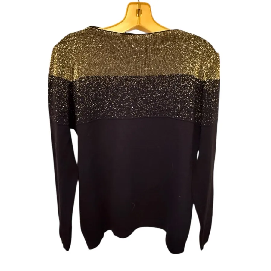 AQE Fashion Metallic Sweater Size L - Image 2