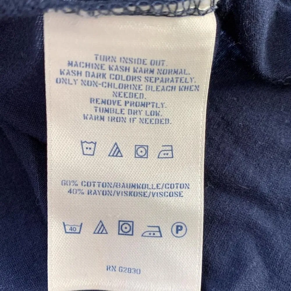 Lands End Ruffled Sleeveless Scoop Neck Tank Top Blouse Navy Blue XXS - Image 6