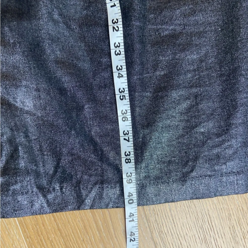 WDNY Dress Sz 12 Black Linen Blend Beaded Metallic Sheath Knee Length Sleeveless - Image 16