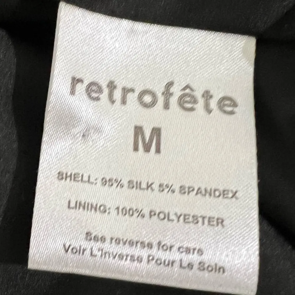 Retrofête NWT Ina Skirt Black Silk Ruched Mini Skirt M Whimsigoth Dark Fairy - Image 8