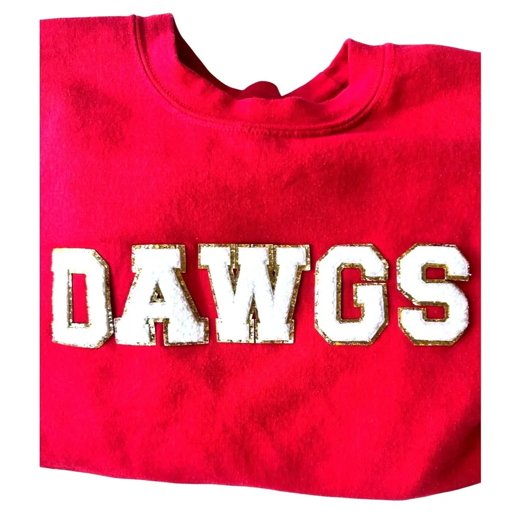 Christmas Georgia Bulldogs Glitter Sweatshirt Unisex Small Red Dawgs Football Size undefined - Image 3